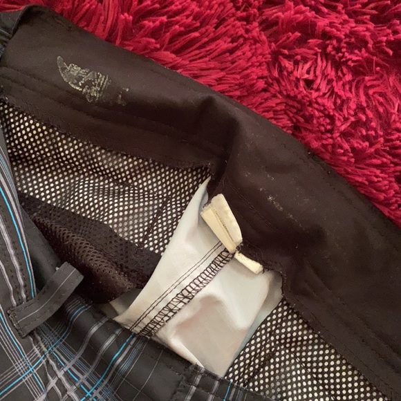 Ocean Current plaid black, grey, ice blue shorts - Picture 13 of 15